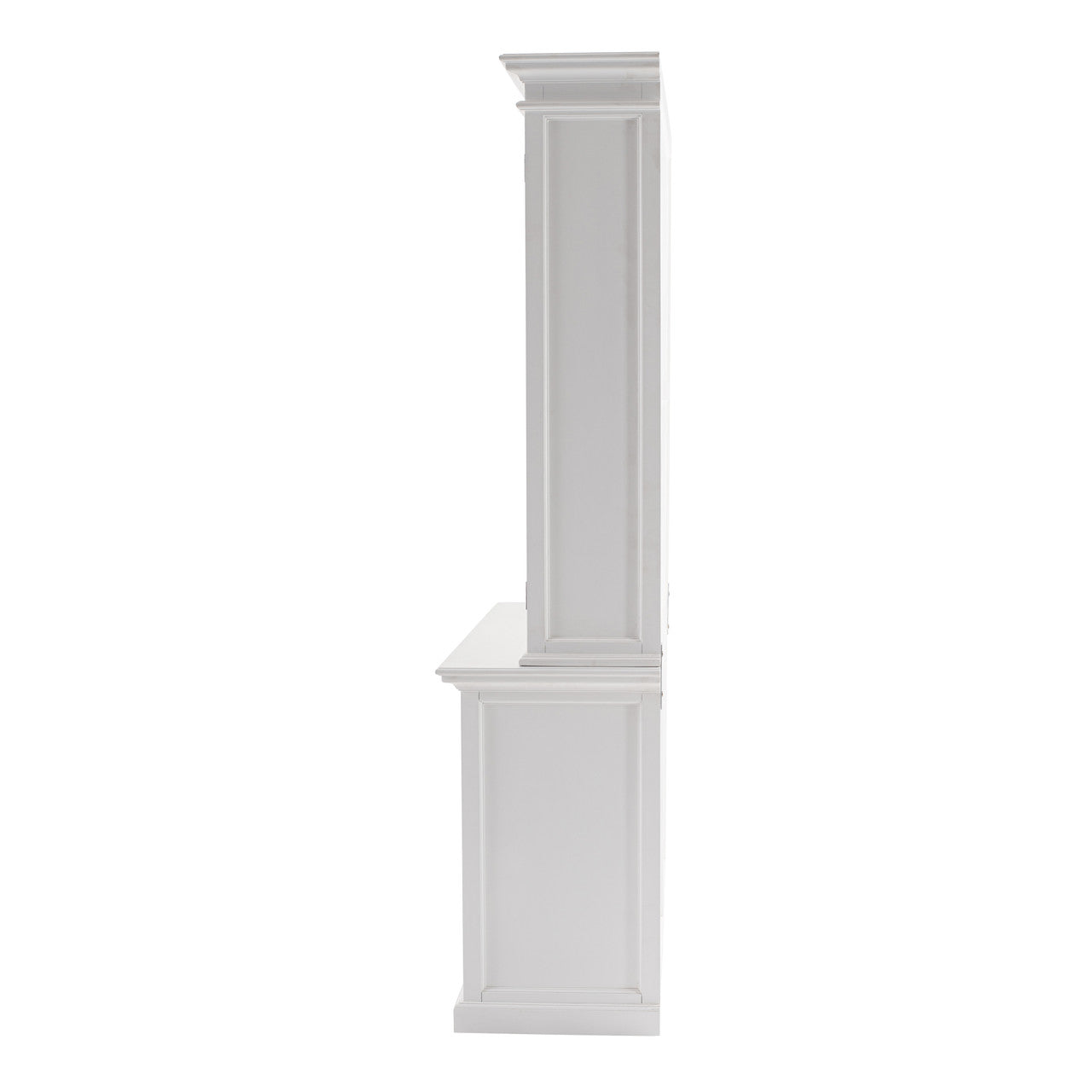 French Coastal Glass-Display Hutch Unit 57"