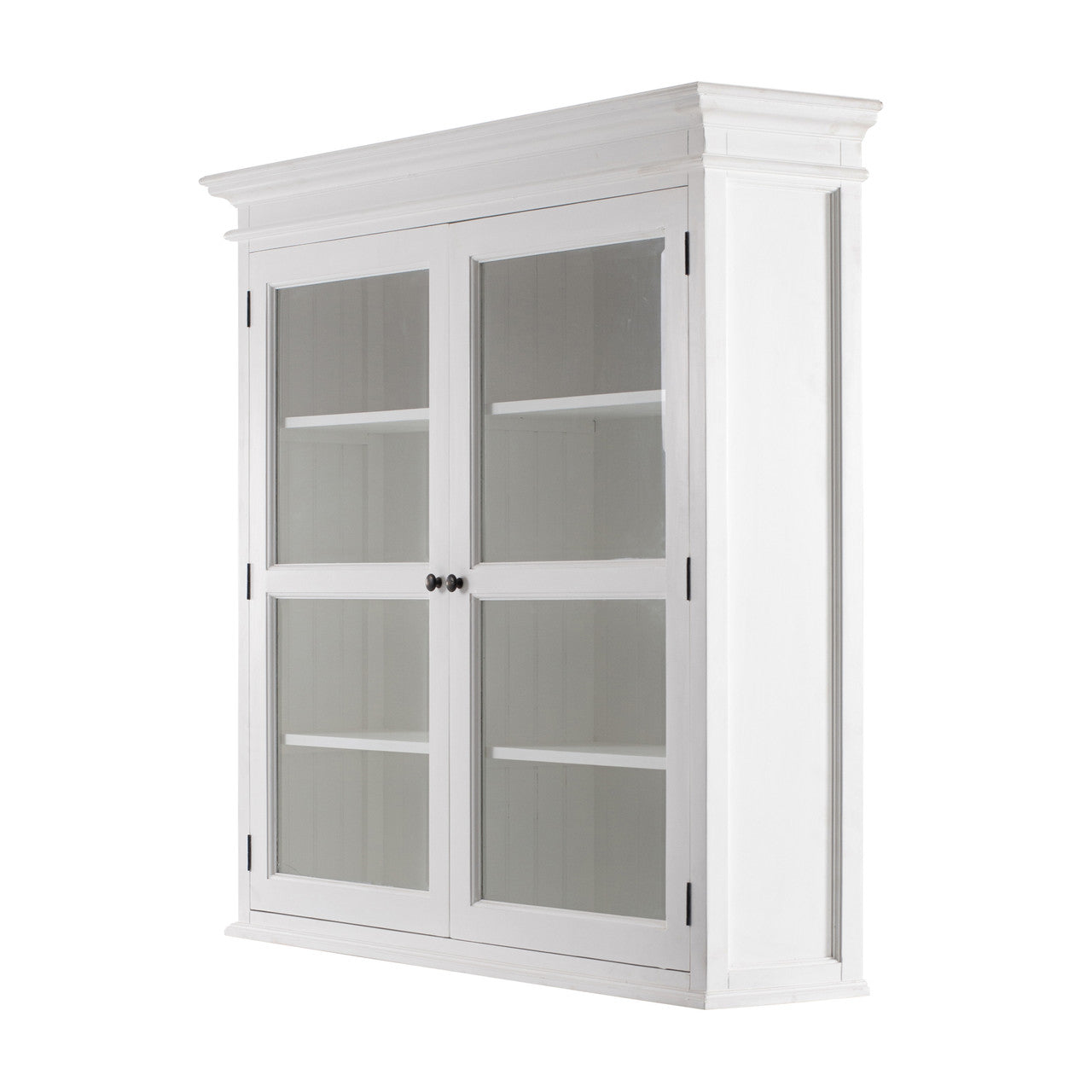 French Coastal Glass-Display Hutch Unit 57"