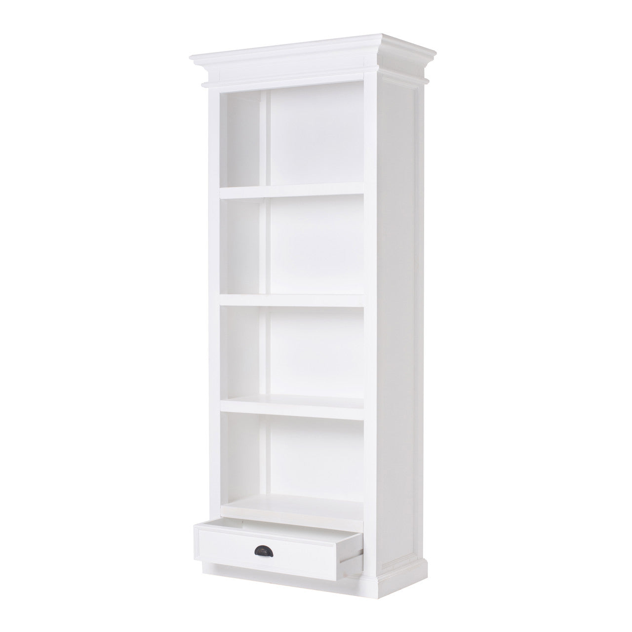 French Coastal Bookcase with 1 Drawer 32"