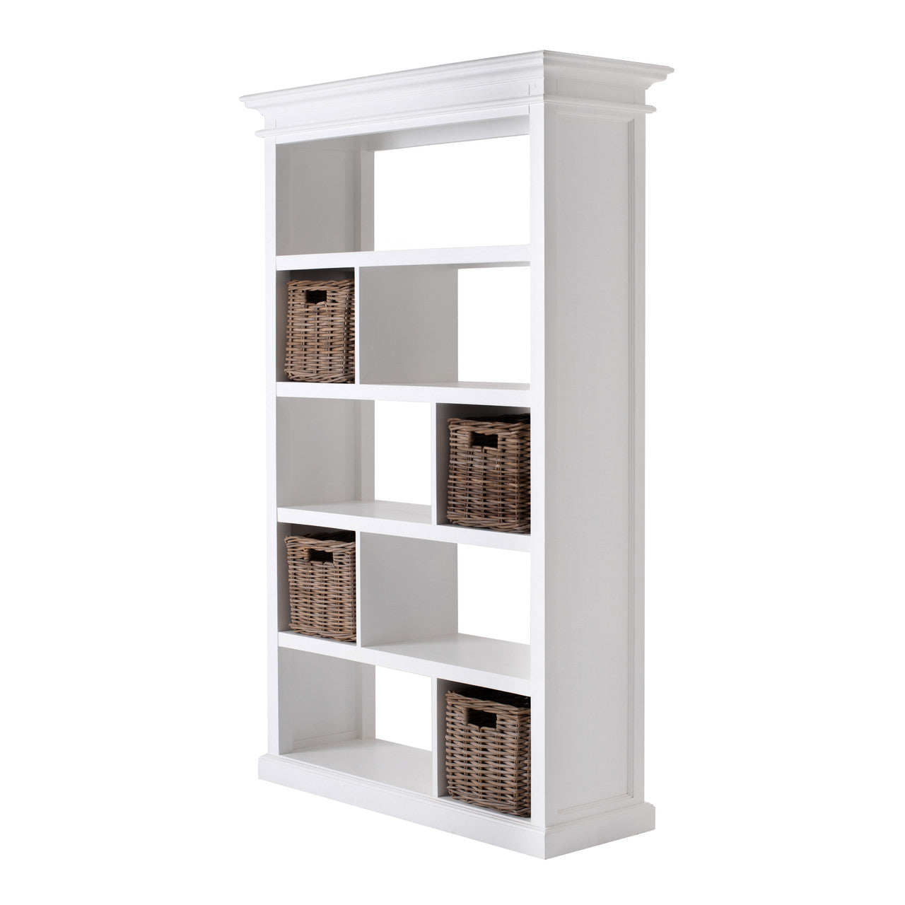 French Coastal Room Divider with Basket Set 47"