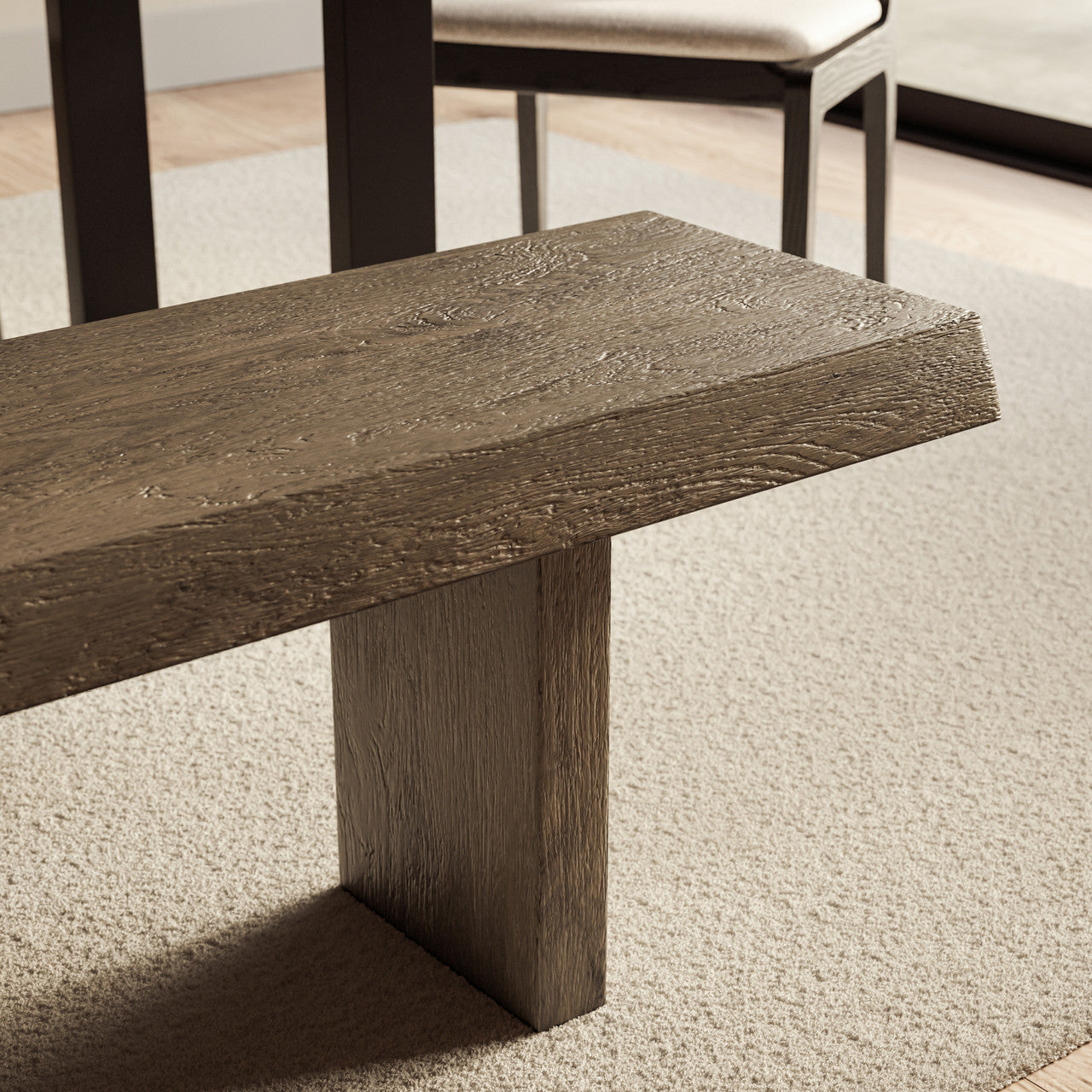 Brooks - Bench - 102" - Sandblasted Grey Frame