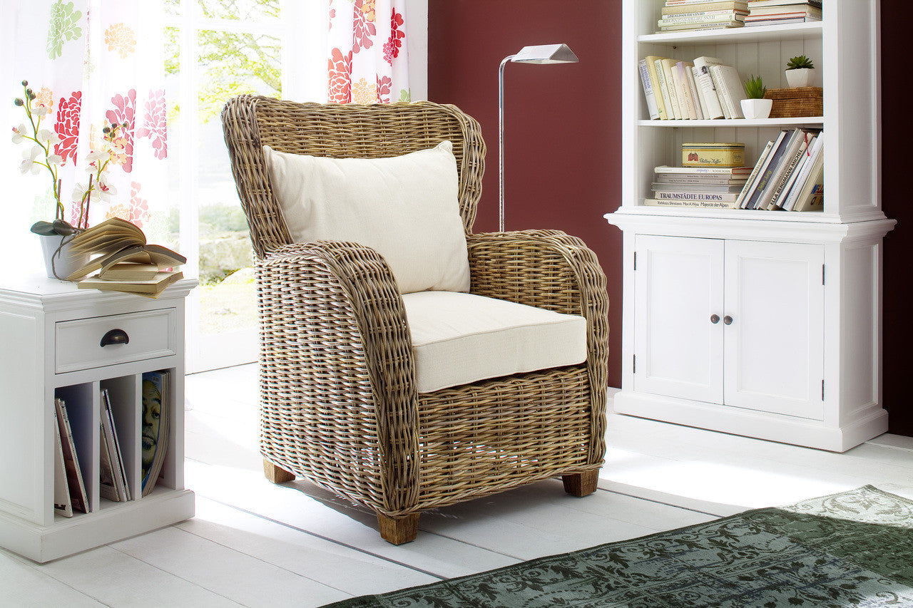 Coastal Wicker Queen Chair 34"