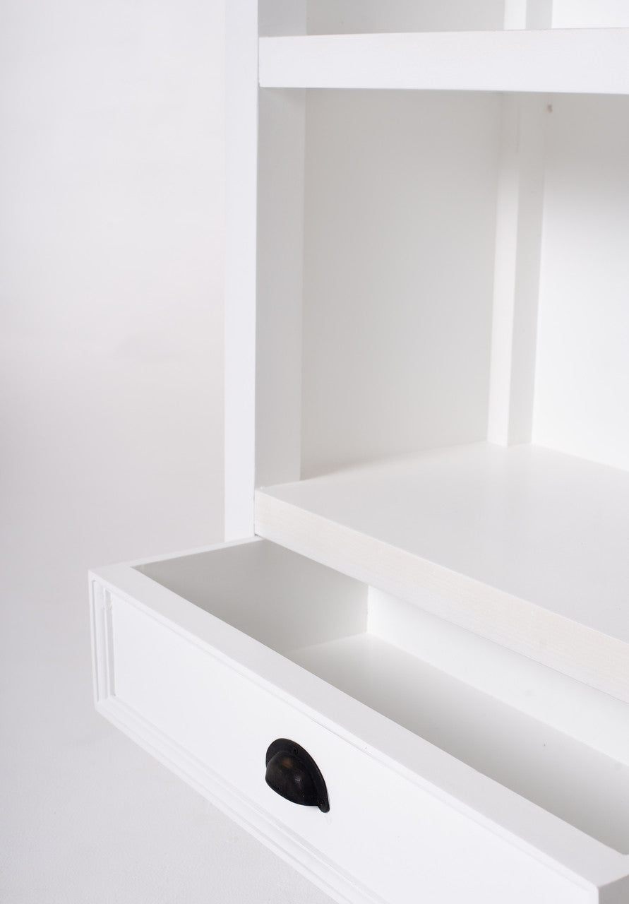 French Coastal Bookcase with 1 Drawer 32"