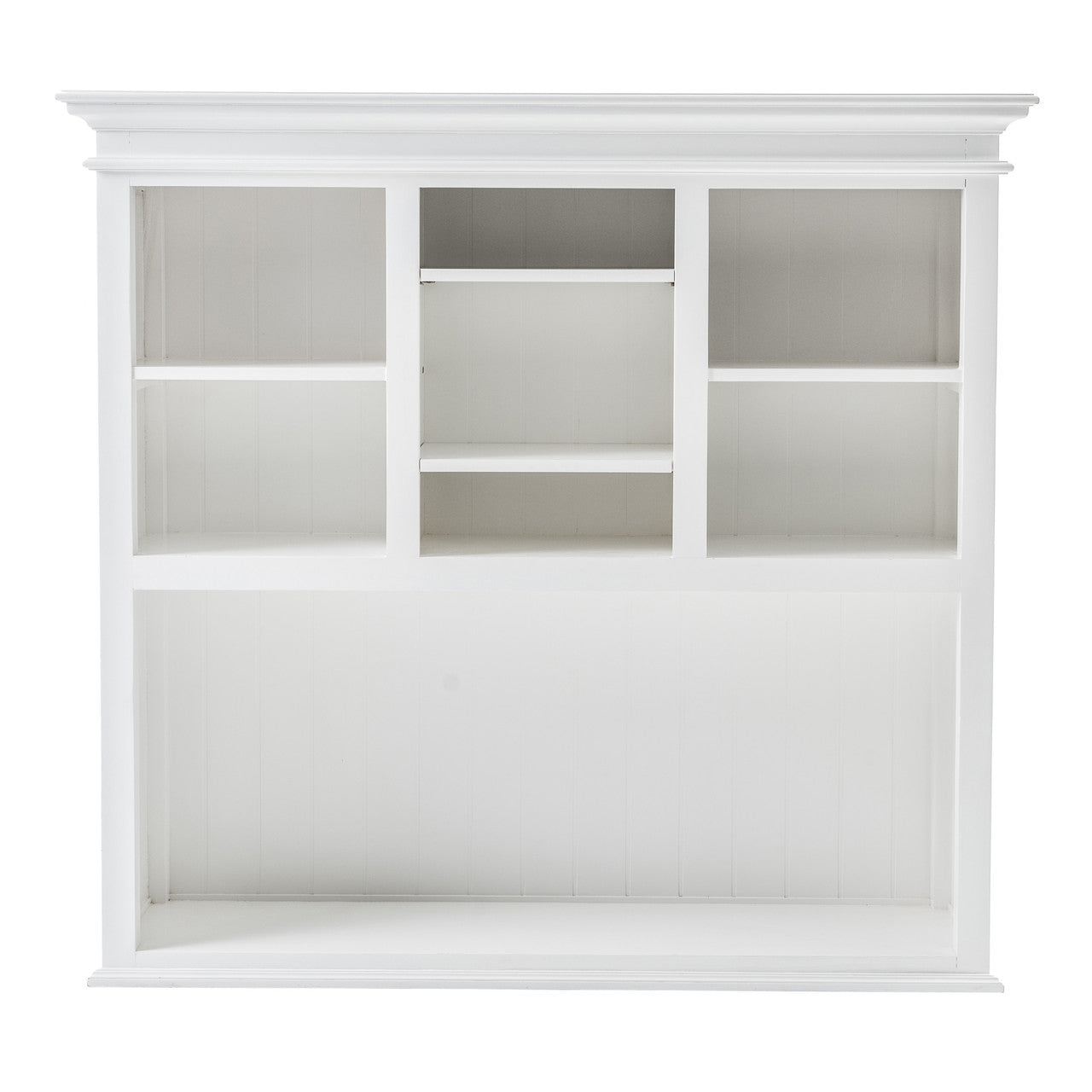 French Coastal Buffet Hutch Unit with 2 Adjustable Shelves 57"