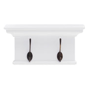 French Coastal 2 Hook Coat Rack 16"