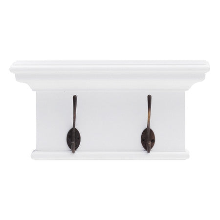 French Coastal 2 Hook Coat Rack 16"