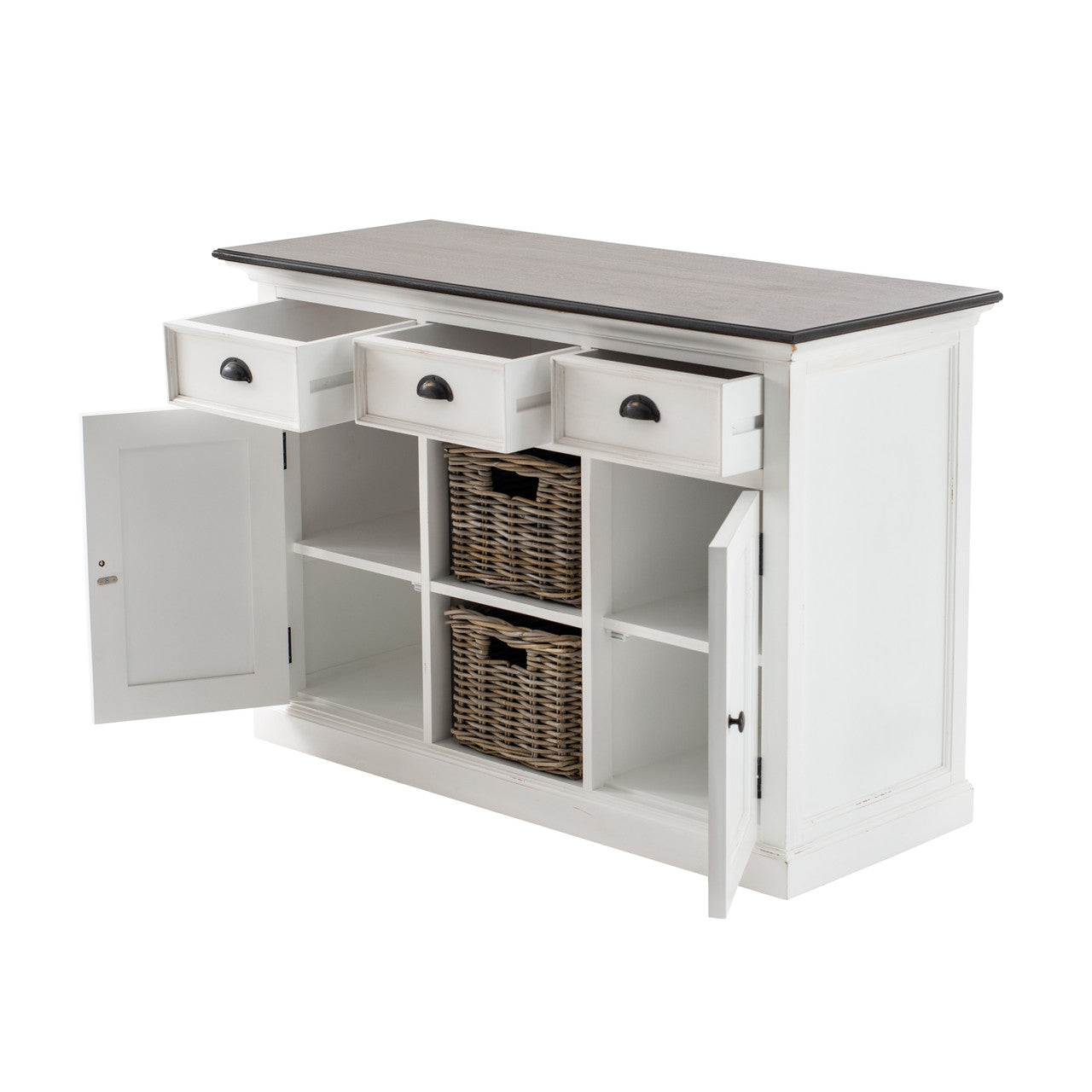 Modern Farmhouse Buffet with 2 Baskets - ZNS-B129TWD