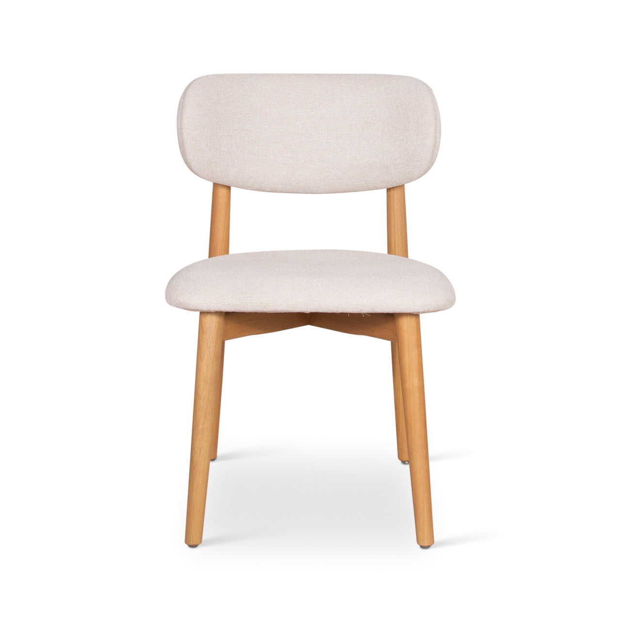 Modern Brazilian - Lucia Side Chair - Harvest Natural Upholstery - Damasco Frame