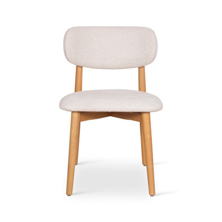Modern Brazilian Lucia Side Chair Harvest Natural Upholstery - Damasco Frame