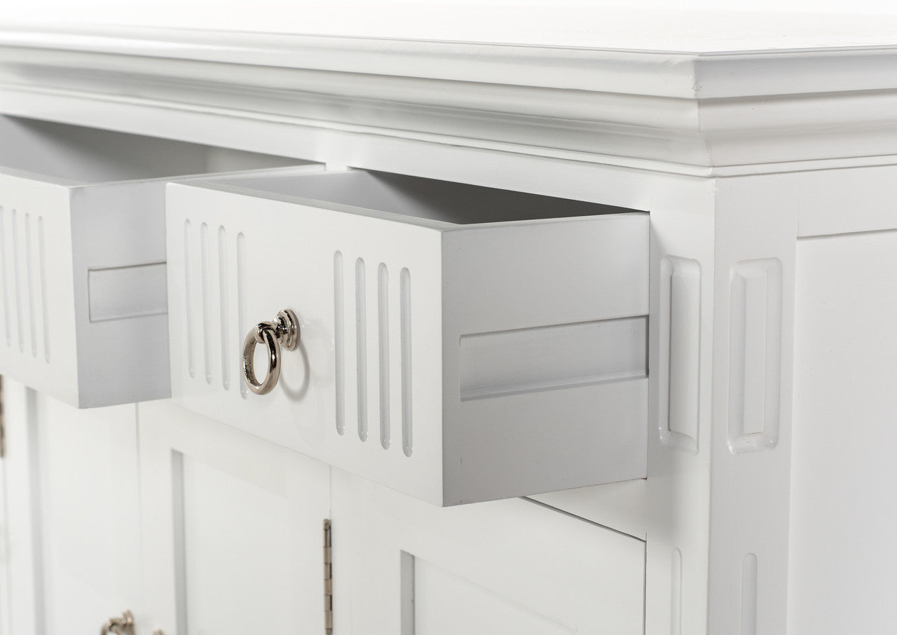 Scandi Coastal Buffet with 4 Doors 3 Drawers 57"