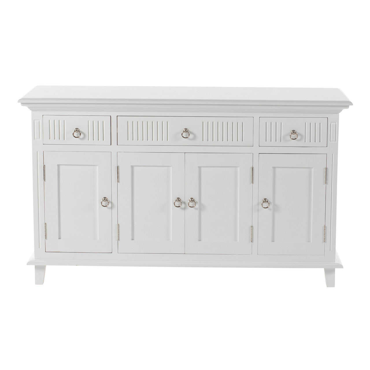 Scandi Coastal Buffet with 4 Doors 3 Drawers 57"