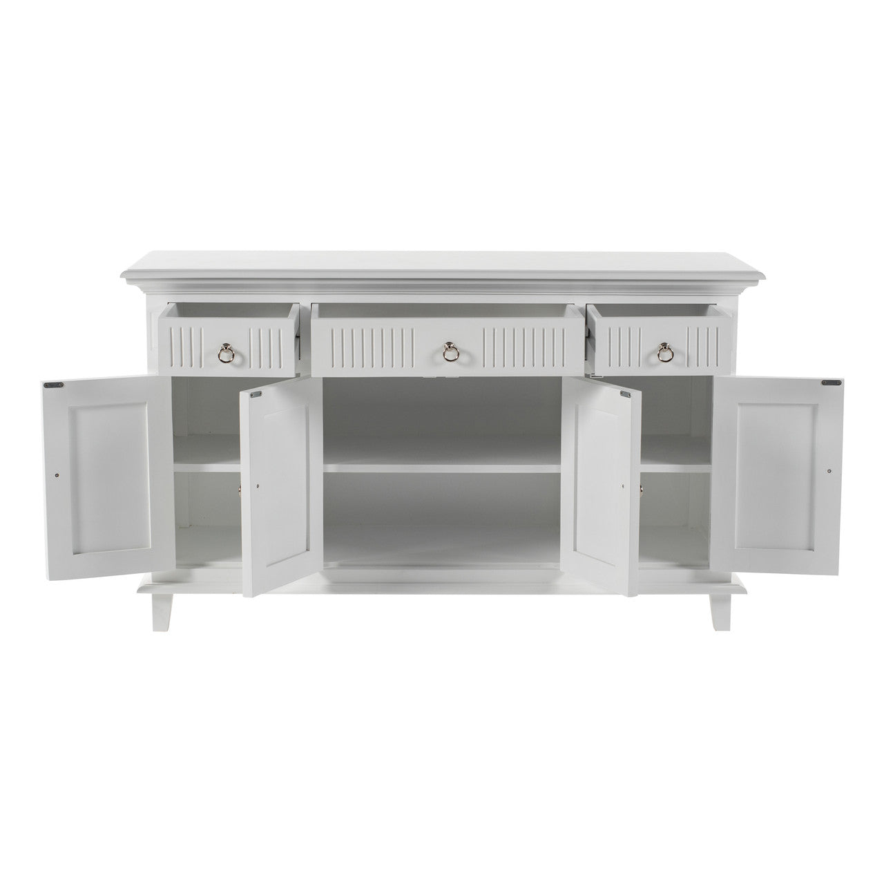 Scandi Coastal Buffet with 4 Doors 3 Drawers 57"