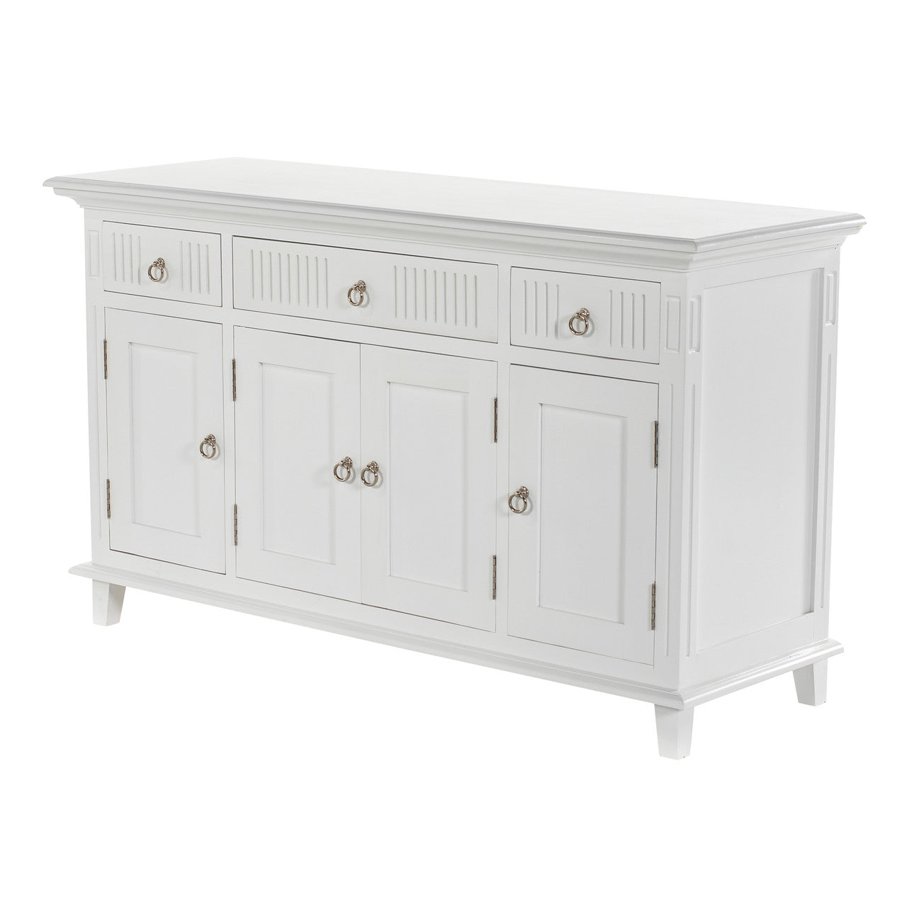 Scandi Coastal Buffet with 4 Doors 3 Drawers 57"