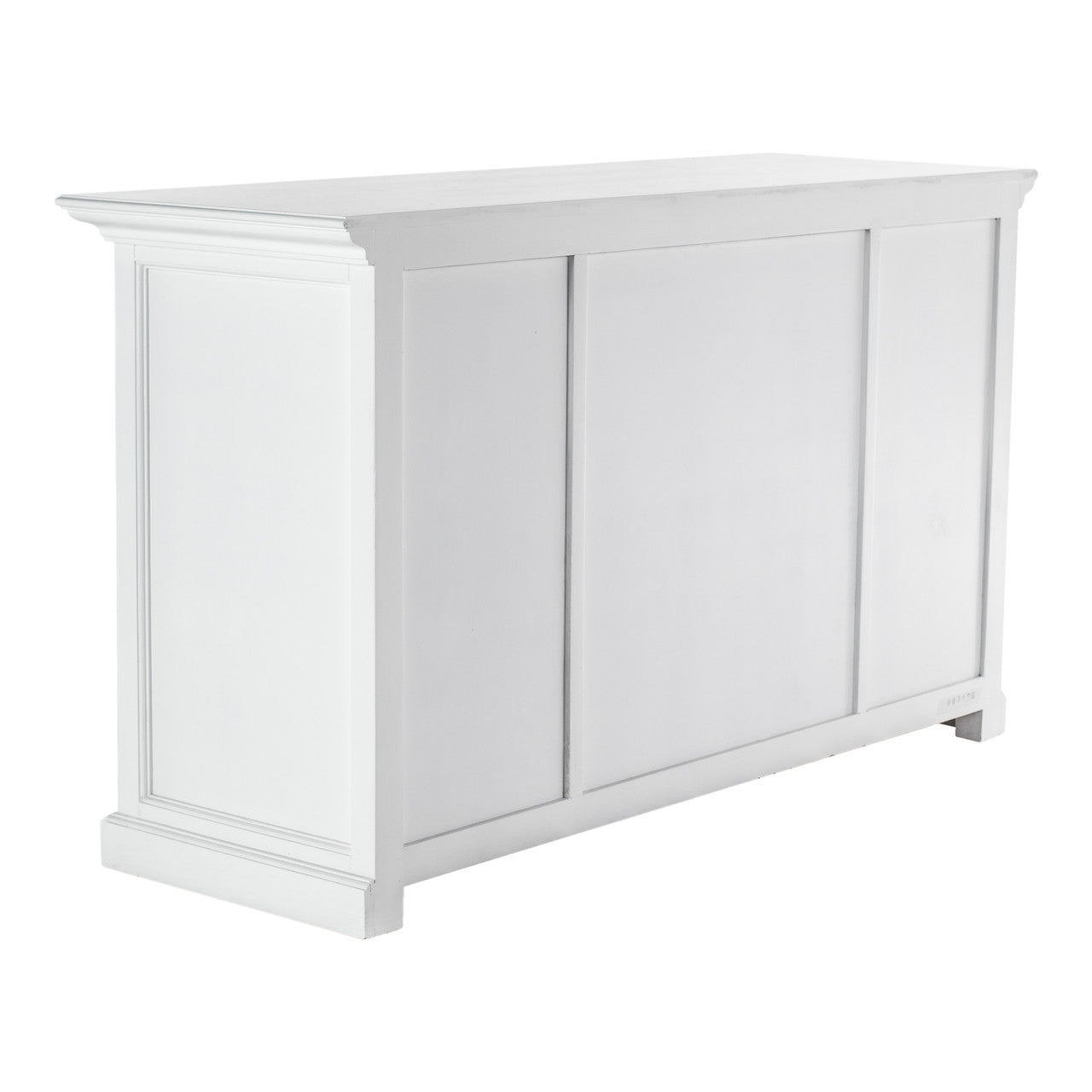 French Coastal Buffet with 4 Glass Doors 3 Drawers  57"