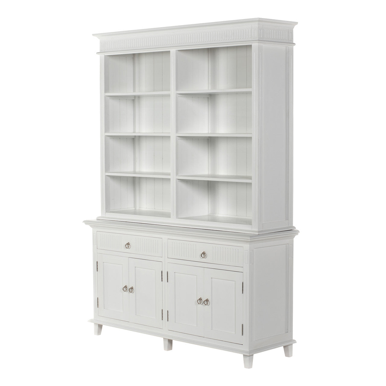 Scandi Coastal Hutch Bookcase Unit 63"
