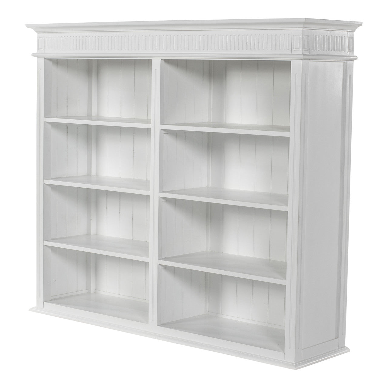 Scandi Coastal Hutch Bookcase Unit 63"