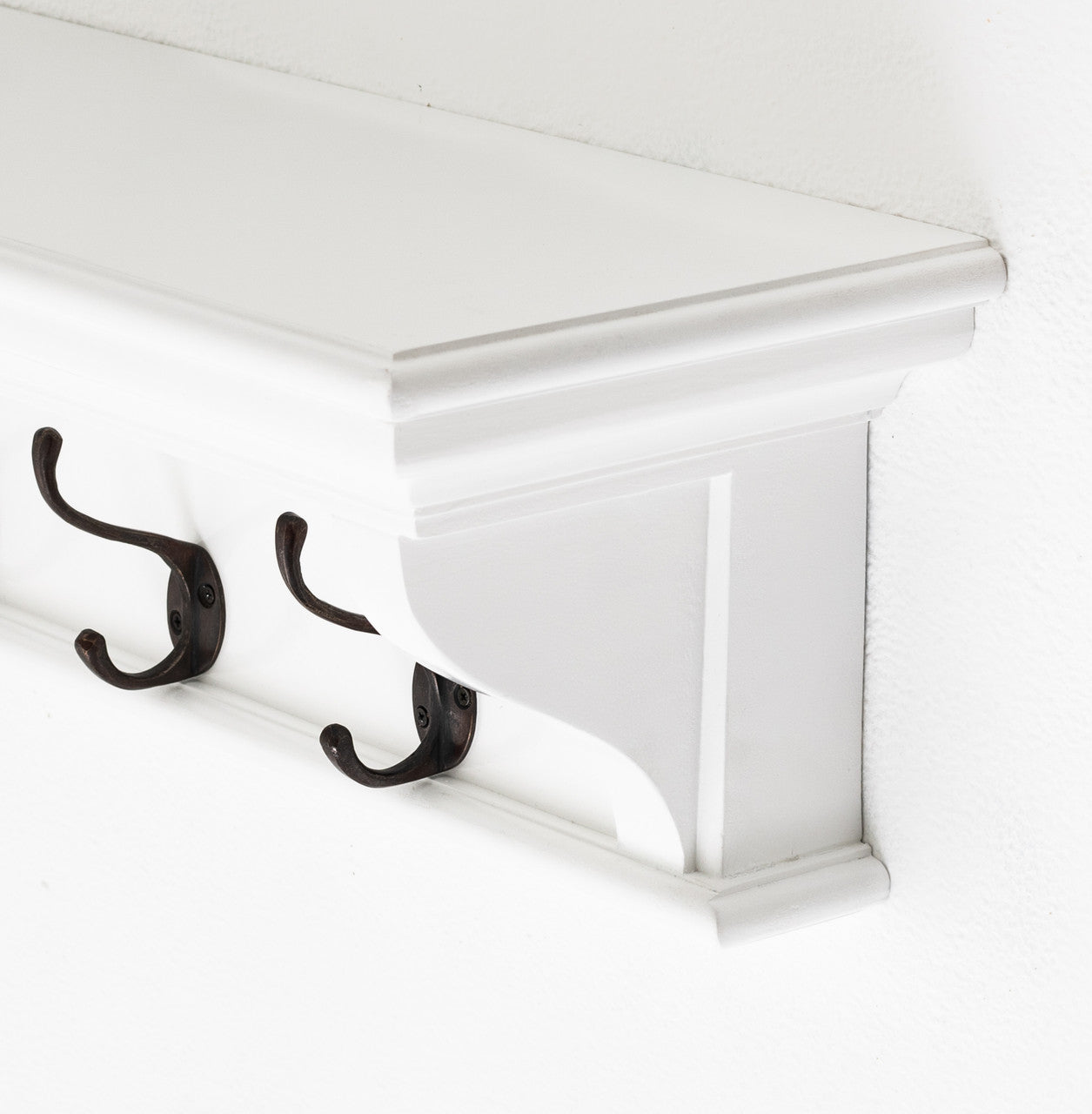 French Coastal 4 Hook Coat Rack 70cm 28"