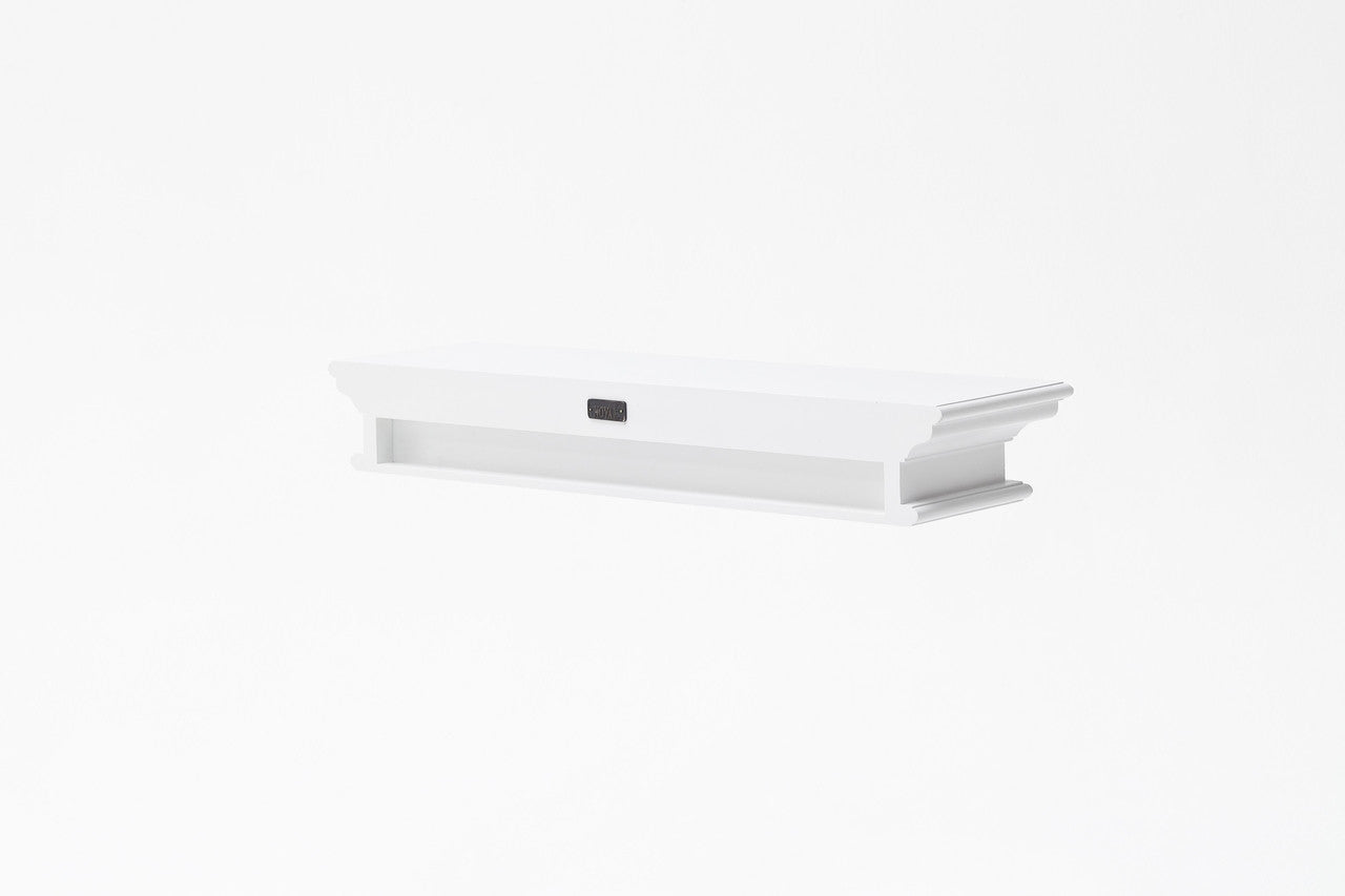 French Coastal Floating Wall Shelf, Long 32"