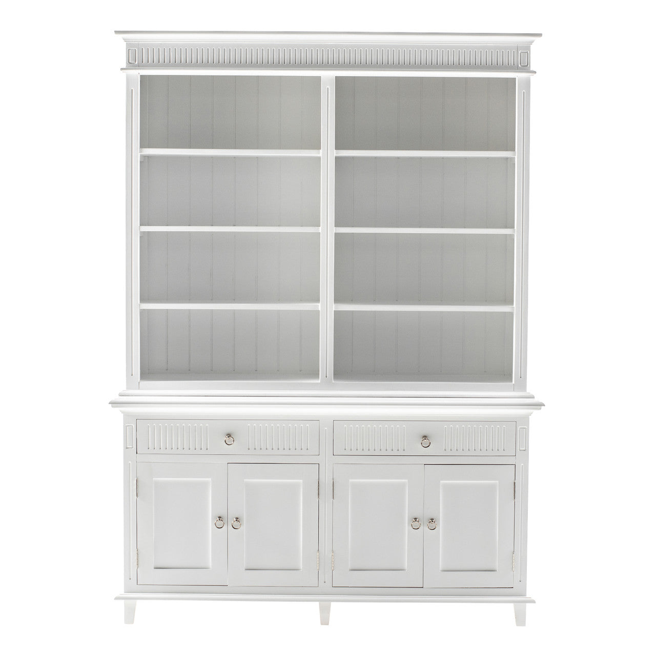 Scandi Coastal Hutch Bookcase Unit 63"