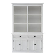 French Coastal Buffet Hutch Unit with 6 Shelves 57"