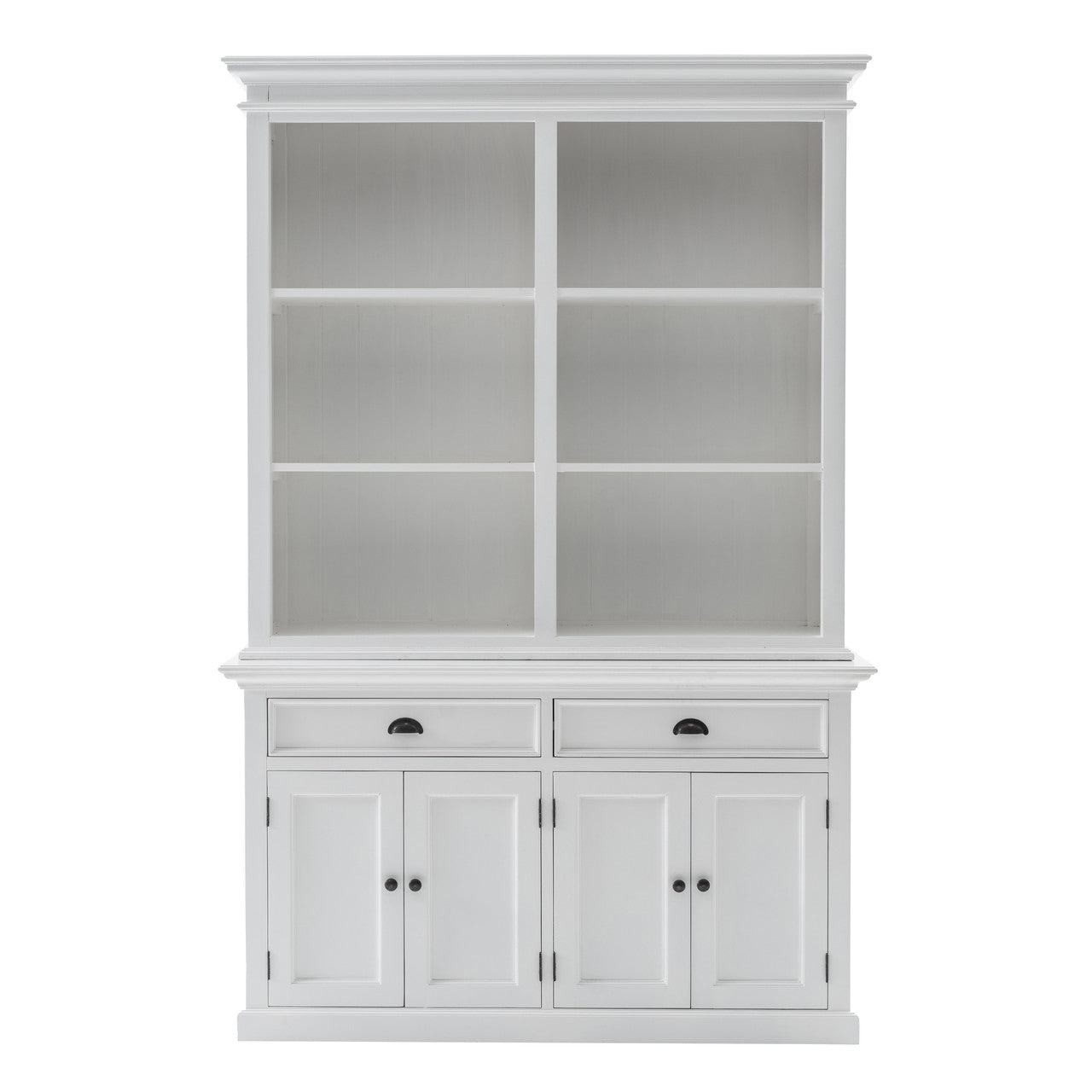 French Coastal Buffet Hutch Unit with 6 Shelves 57"
