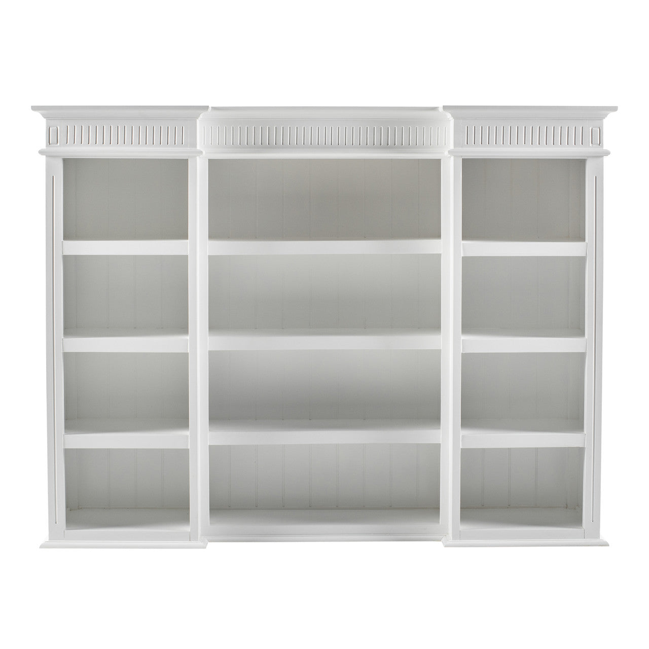 Scandi Coastal Kitchen Hutch Cabinet with 5 Doors 3 Drawers 71"