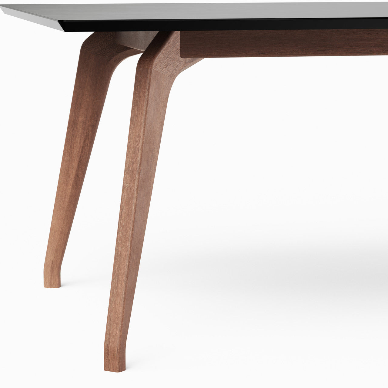 Modern Brazilian - Giane - Dining Table - Nogal Base - Black Top - 86.5"W x 43.5"D x 30"H