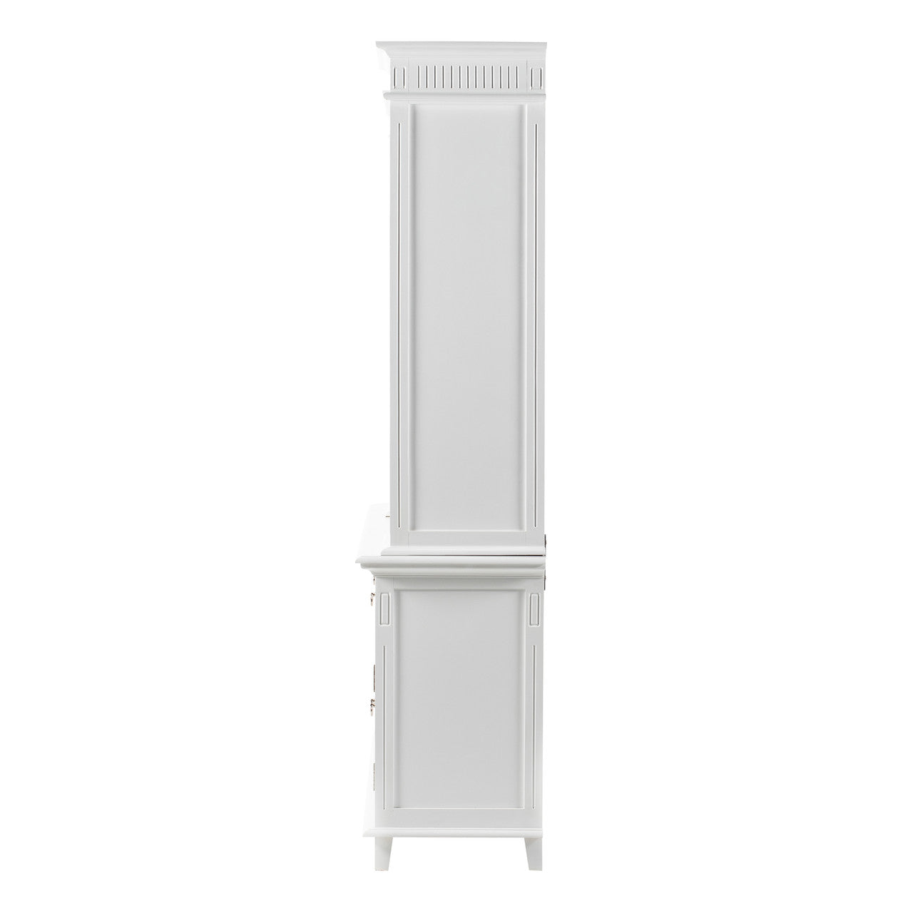 Scandi Coastal Kitchen Hutch Cabinet with 5 Doors 3 Drawers 71"