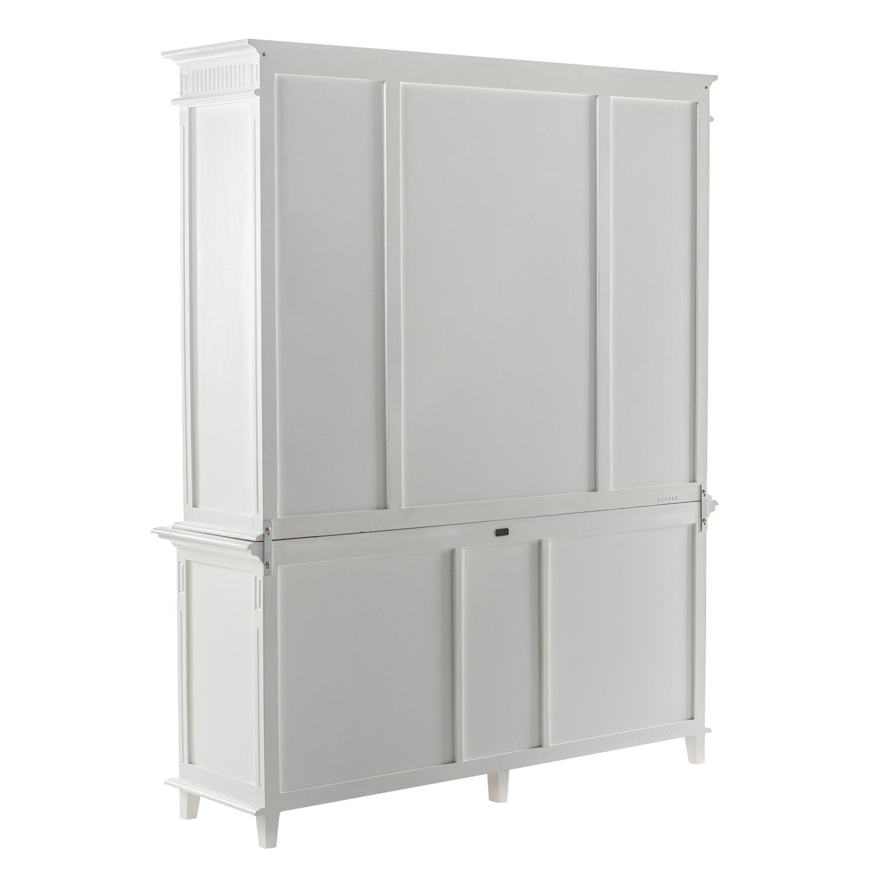 Scandi Coastal Kitchen Hutch Cabinet with 5 Doors 3 Drawers 71"