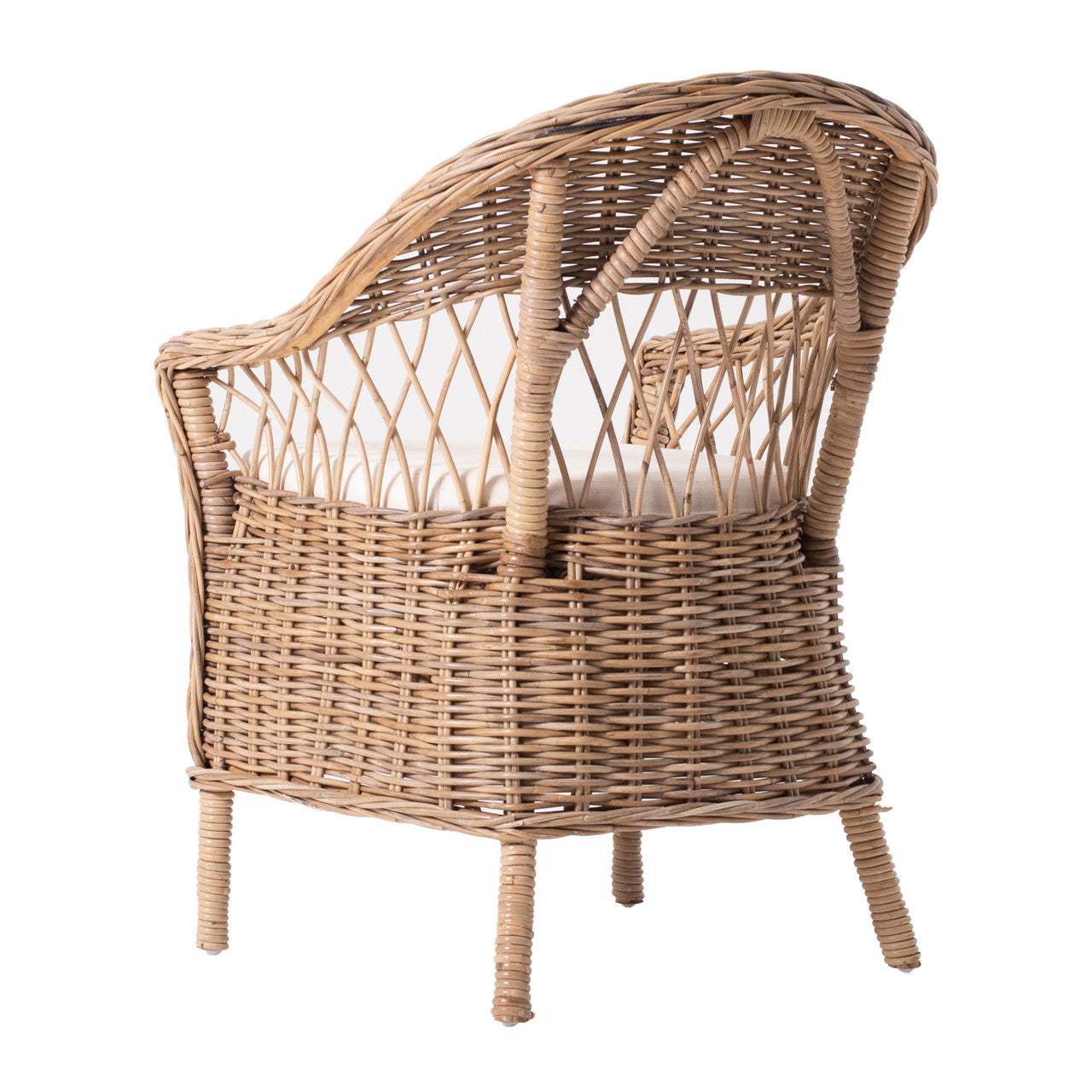 Coastal Wicker Monarch Chair (Set of 2) 27"
