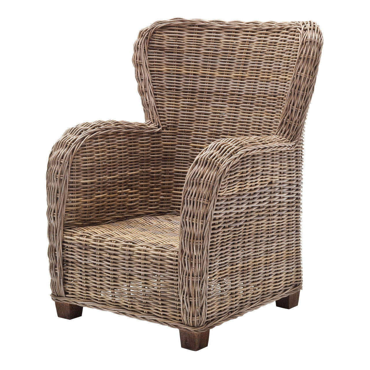 Coastal Wicker Queen Chair 34"