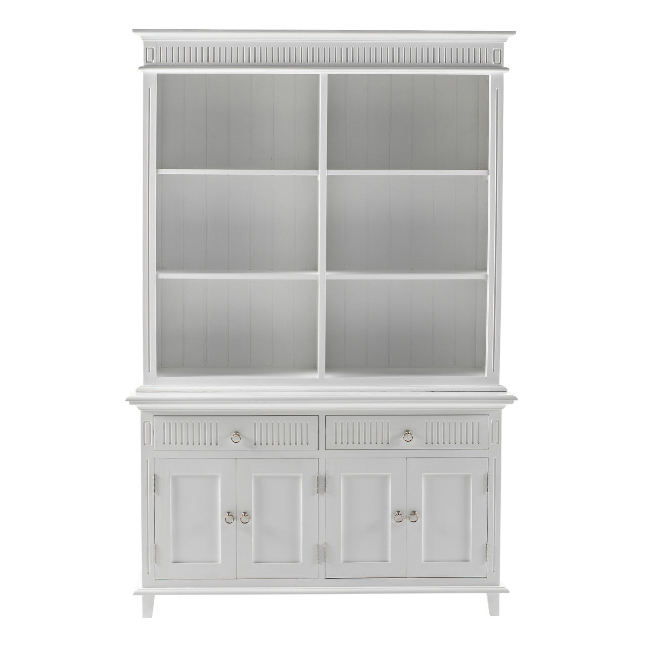 Scandi Coastal Hutch Unit with 6 Shelves 57"