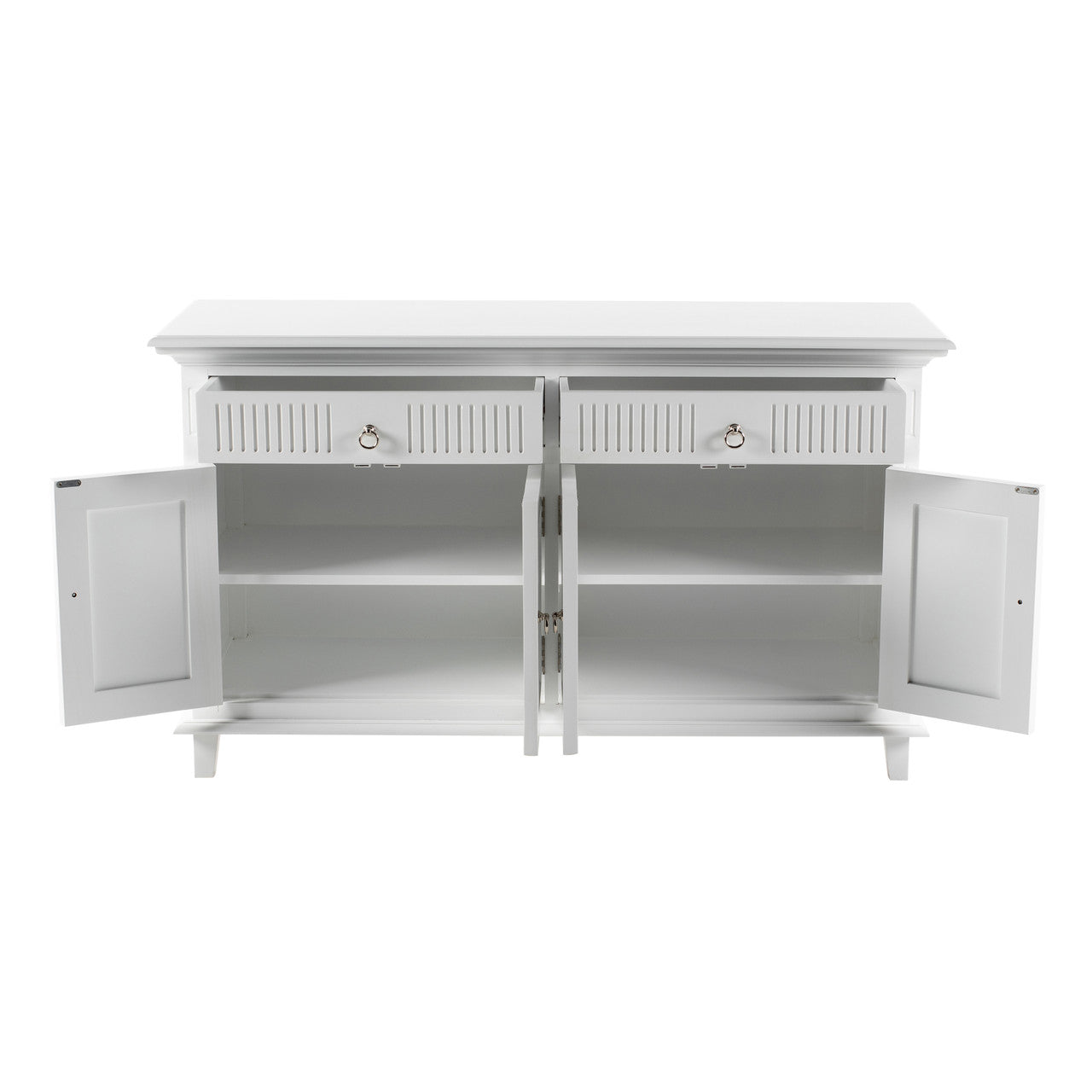 Scandi Coastal Hutch Unit with 6 Shelves 57"