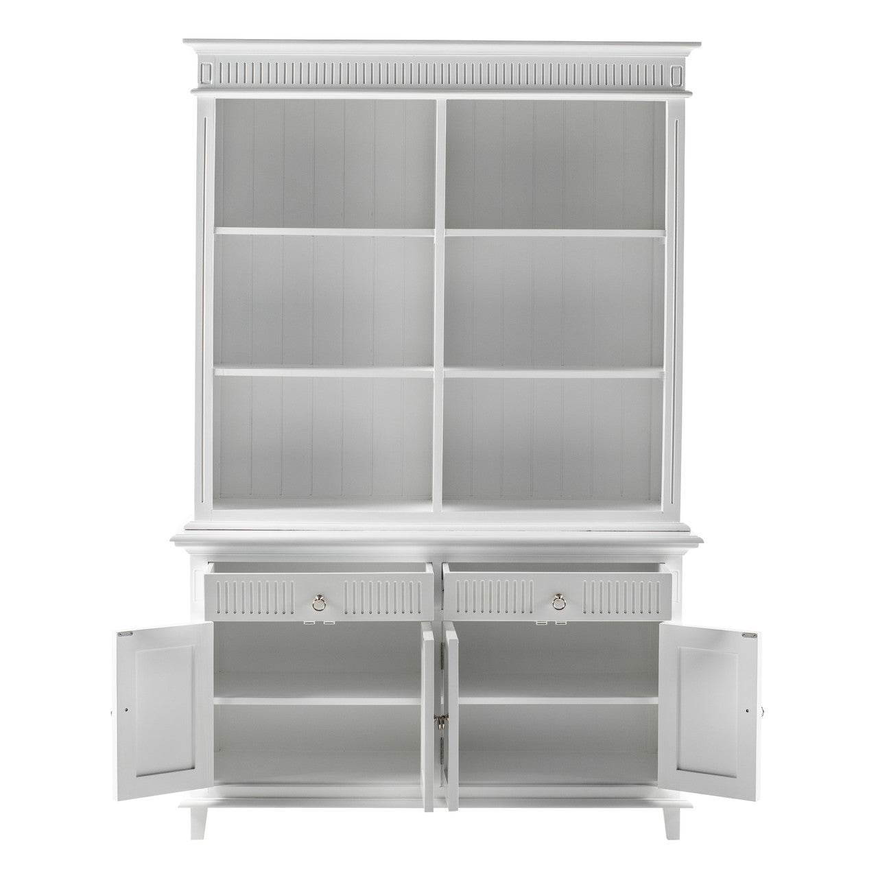 Scandi Coastal Hutch Unit with 6 Shelves 57"