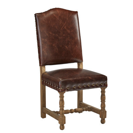 Leather Madrid Side Chair - 19.75'