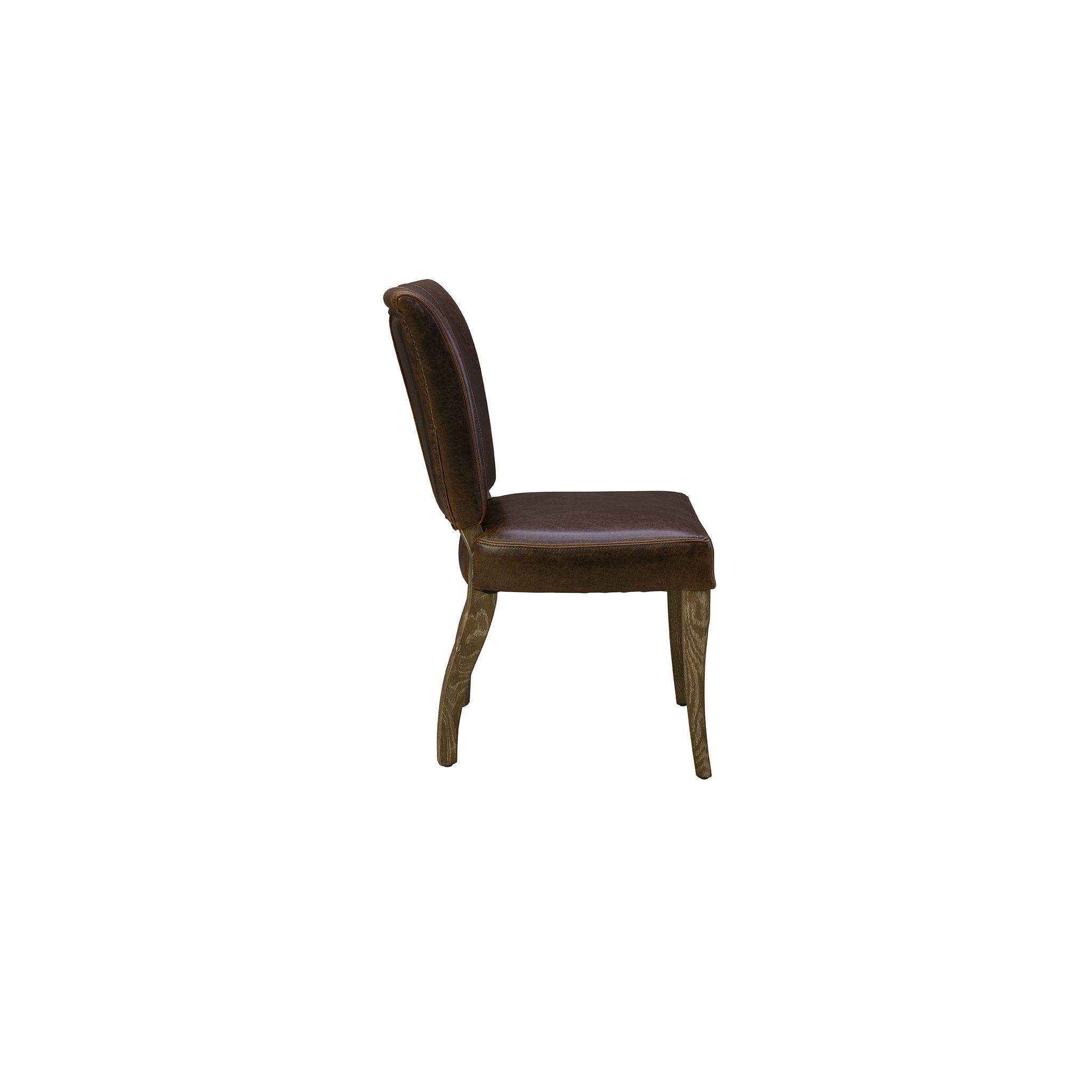 Beale Leather Side Chair - 18.5' detail view by Furniture Classics at ZIN Home