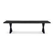 Brooks Dining Table X Base 40" x 116" Ebonized Top - Black Base by Urbia - product view