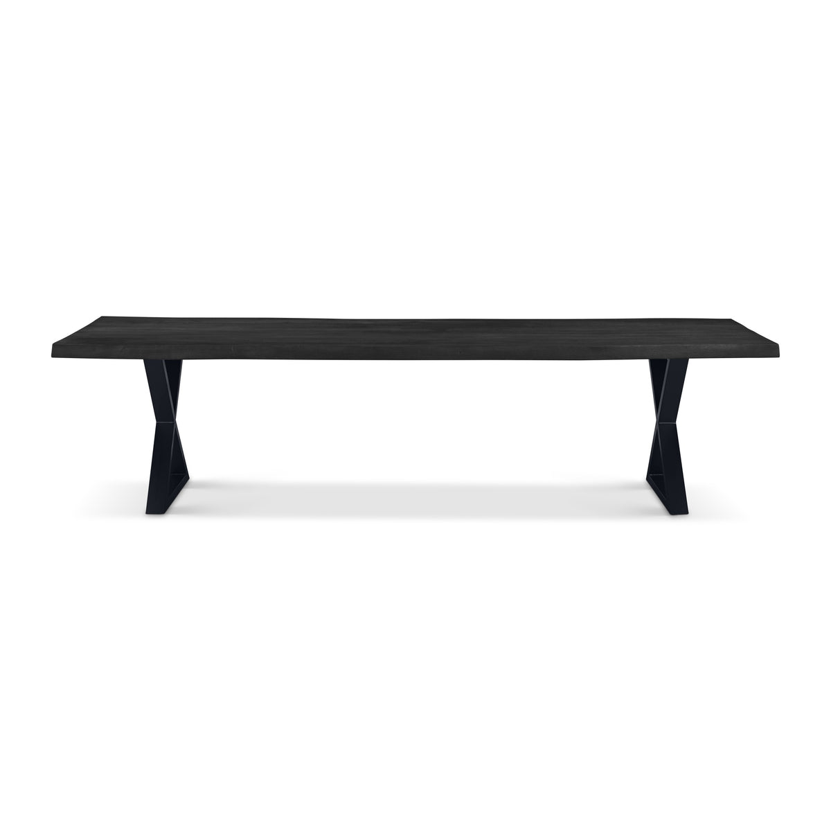 Brooks Dining Table X Base 40" x 116" Ebonized Top - Black Base by Urbia - product view