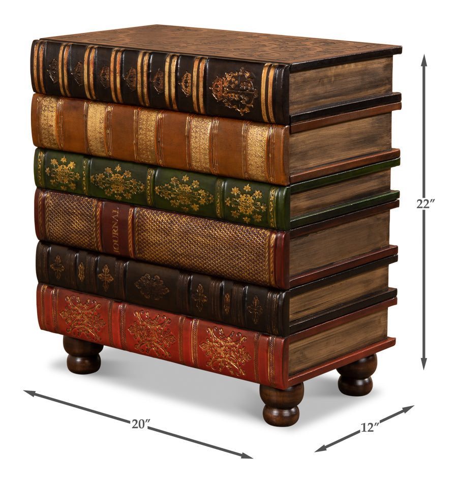 Florentine Books Chairside Chest by Sarreid Ltd - view 6