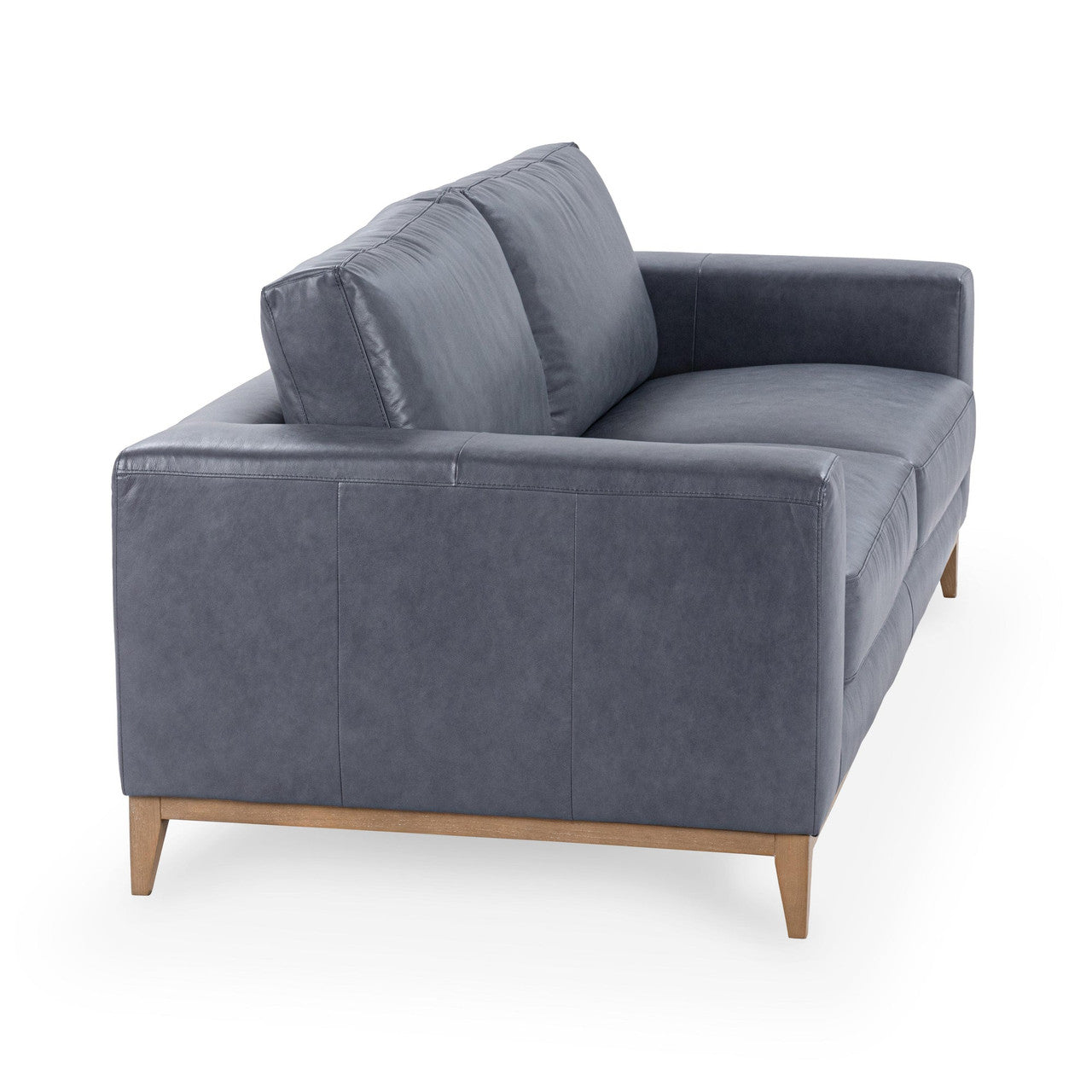 Donovan Perla Fumo Leather Sofa