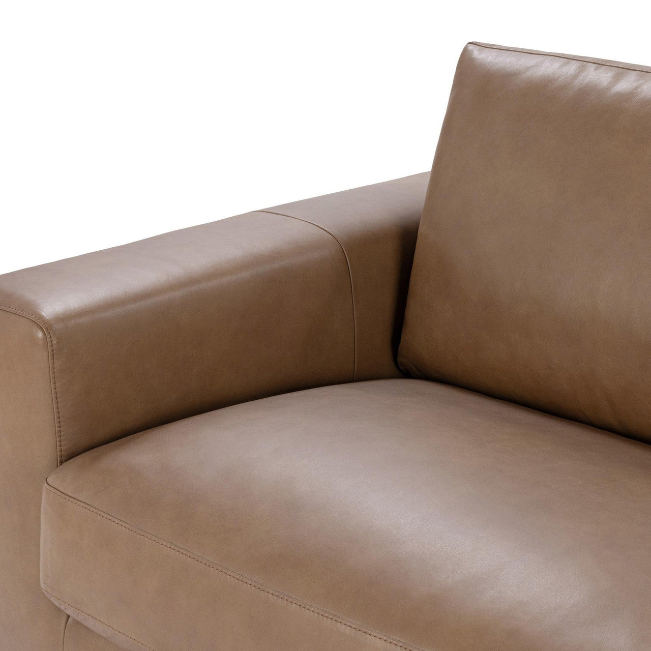 Donovan Tan Leather Sofa