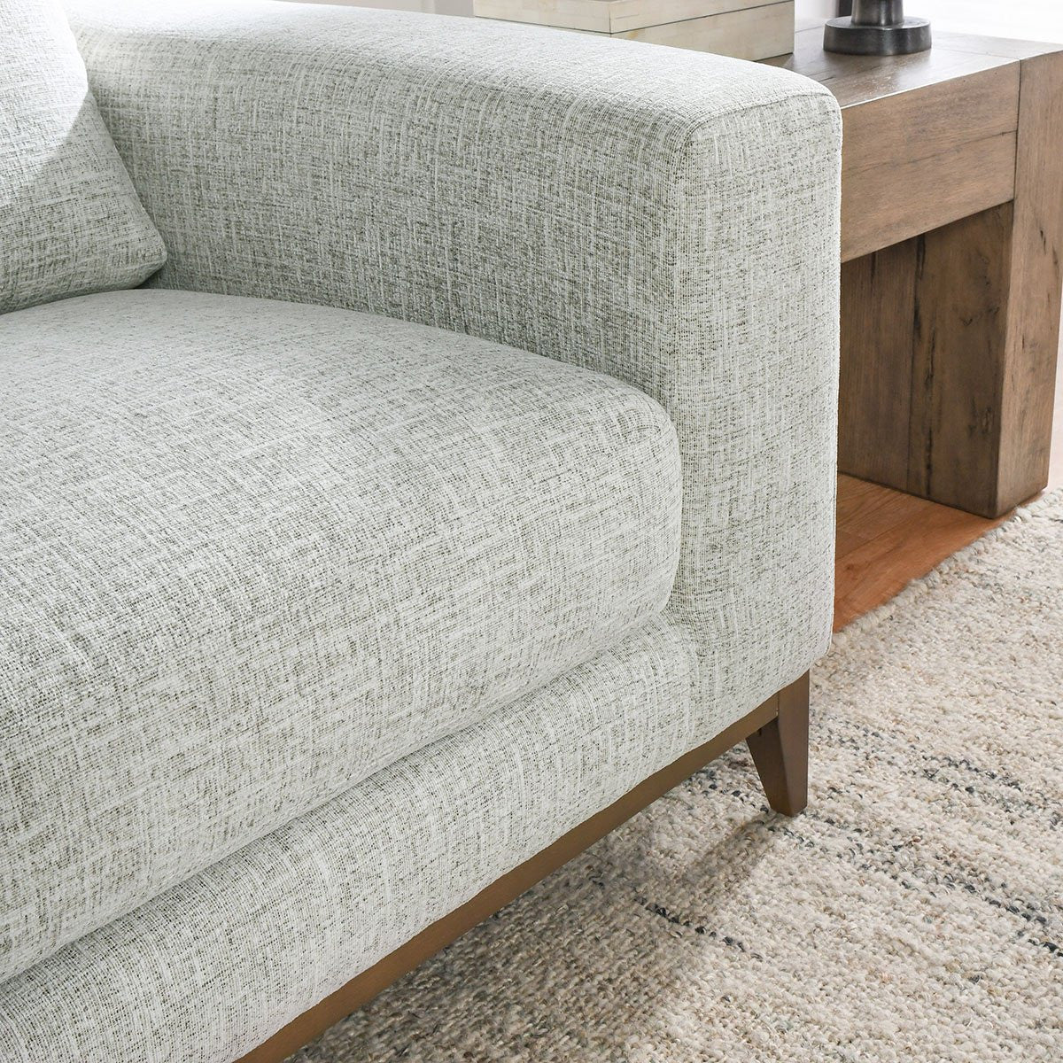 Donovan Sand Upholstered Modern Sofa 94"