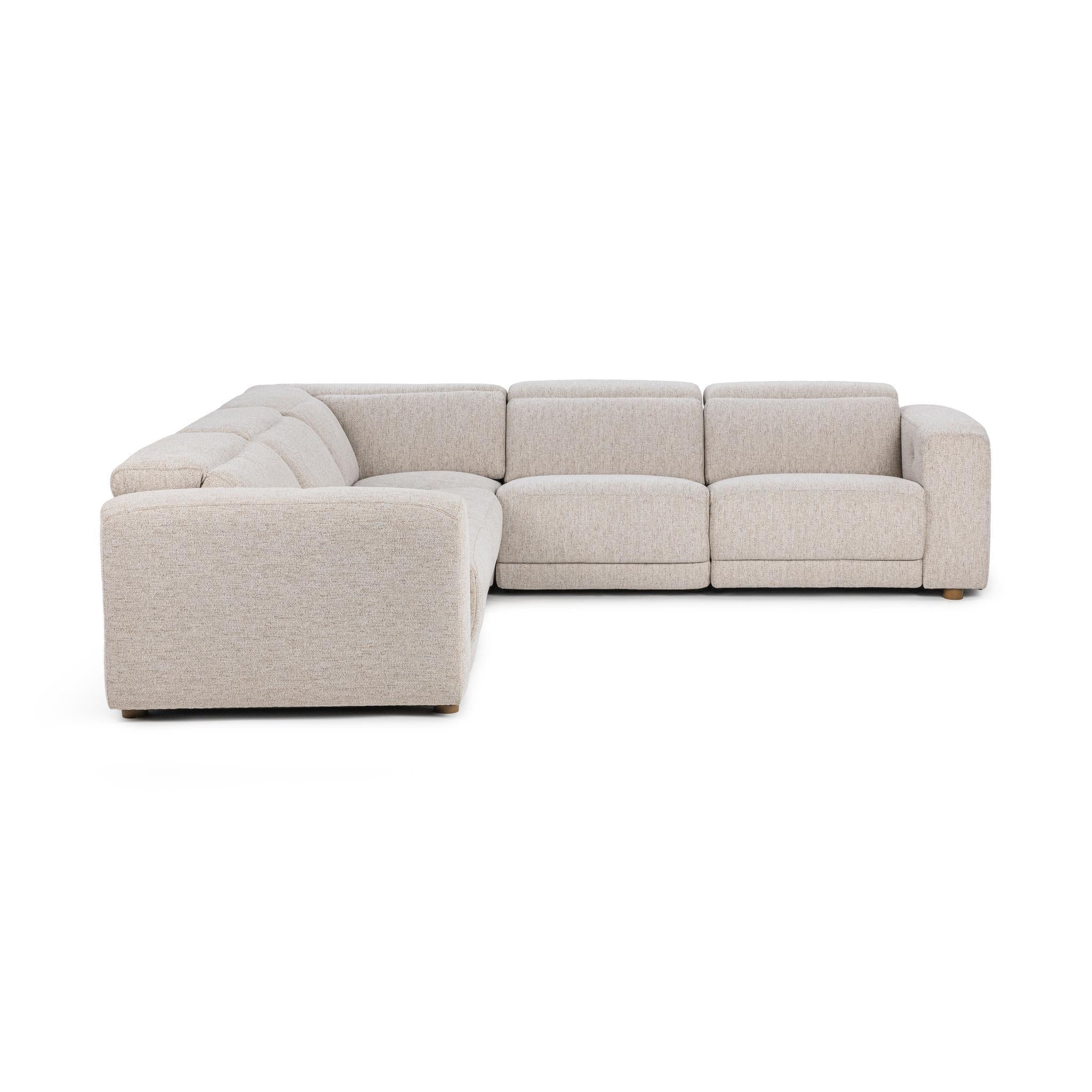 Knoxville 5pc Power Recliner Sectional - Gray