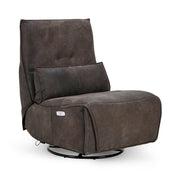 Paige Swivel Power Recliner - Rustic Brown