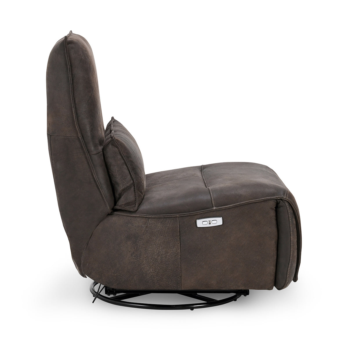 Paige Swivel Power Recliner - Rustic Brown
