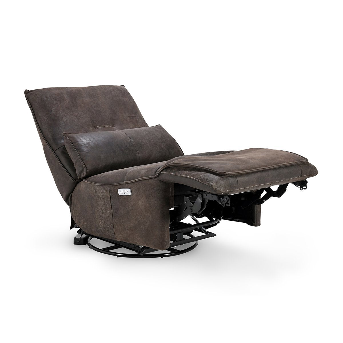 Paige Swivel Power Recliner - Rustic Brown