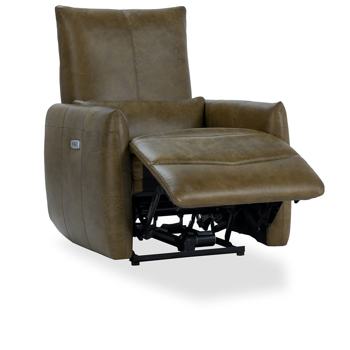 Thaya Leather Power Recliner - Earth Brown