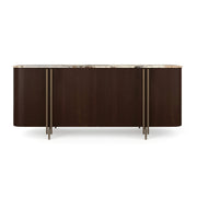 Vena Sideboard Brushed Gold 82" by Caracole