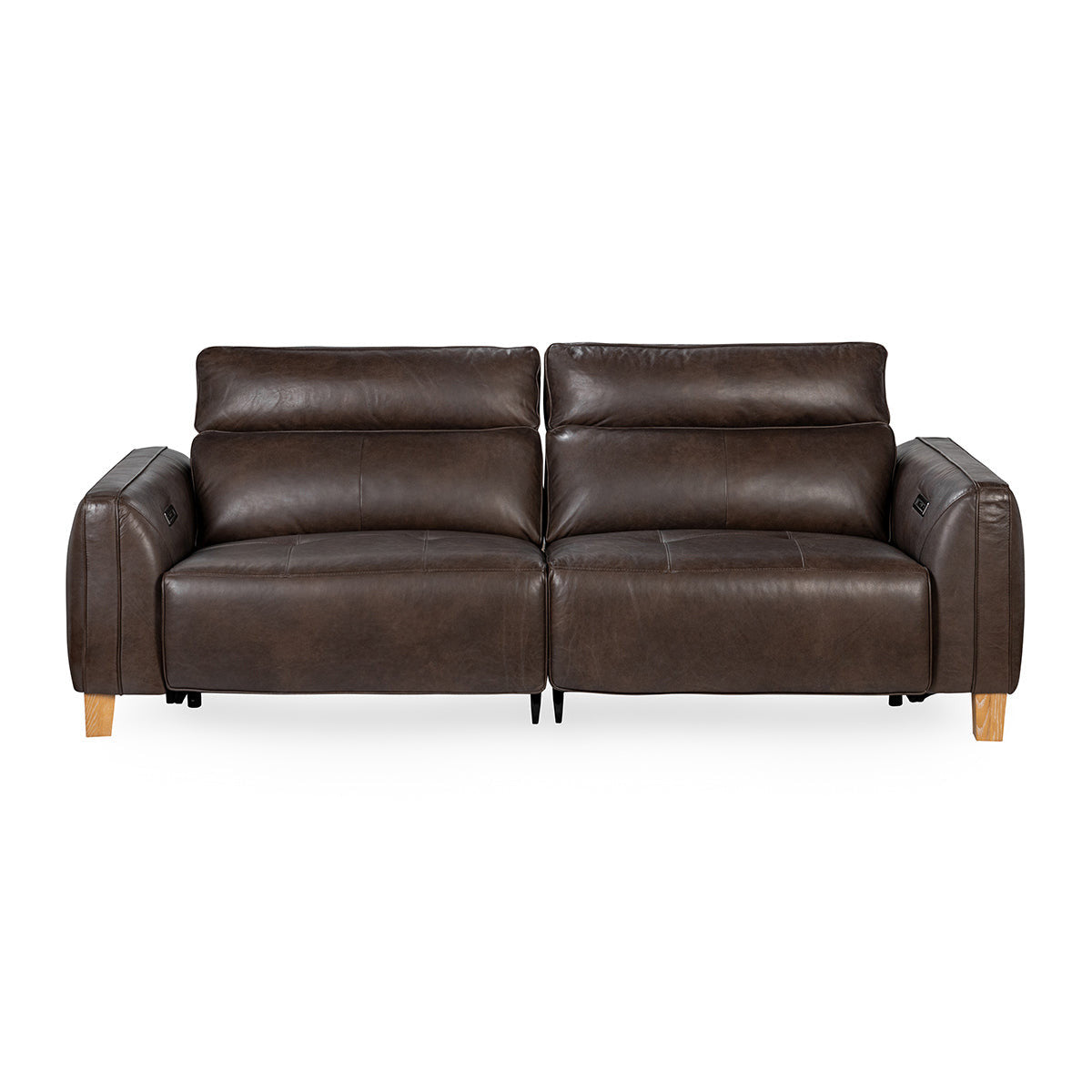 Conway Power Recliner Sofa - Brown Leather