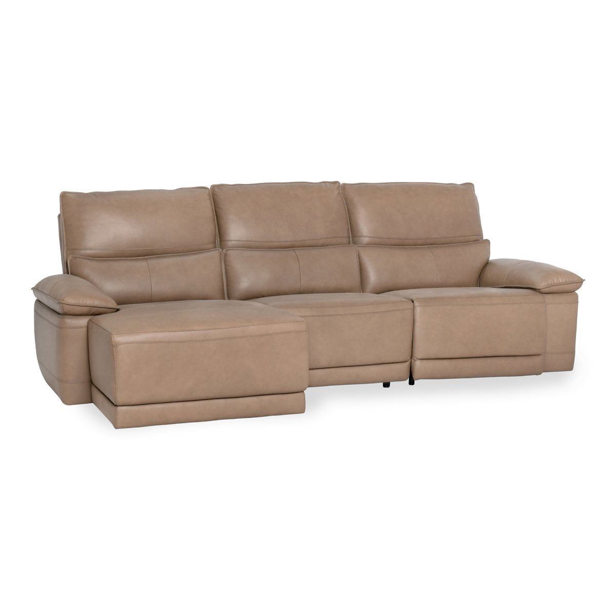 Branford 3 Piece Reclining Sectional with LAF Chaise - Camel